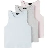 Name it 3-pakning Tanktop