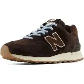 New Balance for woman. W574V2_LI Black 574 leather trainers (35), Flat, Suede, Laces, Casual