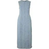 Pieces Pcfranna Denim Midikjole