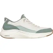 SKECHERS for woman. 150404 Slip-Ins Sneakers: Contour Foam - Cozy Fit white, green (39), Fabric, Flat, Laces, Casual