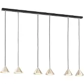 Emibig Pendellampe Elit, 6 lyskilder, gullfarget, metall