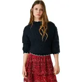 Pepe Jeans for woman. PL7000016 Charil navy jumper (L), Casual, Acrylic