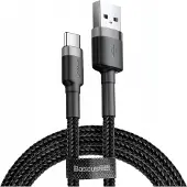 Baseus Cafule USB 2.0 / Type-C Kabel CATKLF-AG1 - 0.5m - Svart / Grå