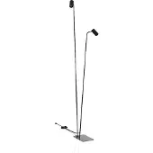 Euluna Gulvlampe Mono II, 2 lyskilder, svart