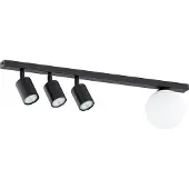Emibig Downlight Baster 4, stål, 4 lyskilder, 3 spots, kule