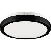 Milagro Lighting LED-taklampe Vera, svart, plast, Ø 22 cm, IP65