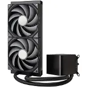 TRYX PANORAMA - Væskekjølesystem for prosessor - med L-formet AMOLED-skjerm - Radiatorstørrelse: 280 mm - (for: LGA115x Socket, LGA1200, LGA1700, LGA1851, AM4, AM5) - kobber - 140 mm - svart