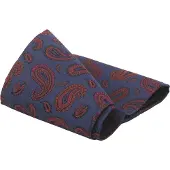 Suitable Silkelommetørkle Paisley Navy Blå Mørkeblå