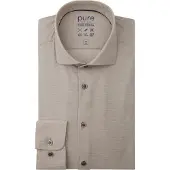 Pure Skjorte Melange Beige Størrelse