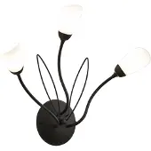 Jupiter Vegglampe Gloriosa, svart, glass, 3 lyskilder