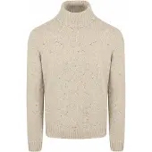 Suitable Turtleneck Donegal Tweed Eco Wool Beige Størrelse