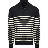 Steppin' Out Halvglidelås Genser Breton Stripe arineblå Blå ørkeblå Størrelse