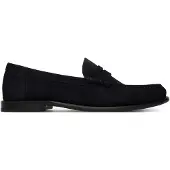 BOSS for man. 50563161 Marine Tevan moccasins (40), Leather, Flat, None, Casual, Navy