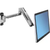 Ergotron LX HD - Monteringssett (utvidelsesadapter, VESA-adapter, sitte-stå-arm, veggmonteringssokkel) - for LCD-skjerm - polert aluminium - skjermstørrelse: inntil 46