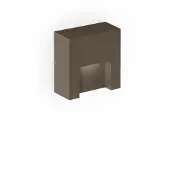 Wever & Ducre utendørs LED-vegglampe Reto 0,8, bronsefarget