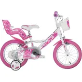 Dino Bikes barne sykkel 16 hvit-rosa