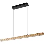LUCANDE LED-hengelampe Emara, lyst tre, eik, CCT