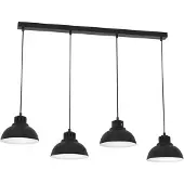 Luminex Sven hengelampe, 4 lyskilder, svart, stål, E27