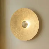 Sigma LED-vegglampe Sole M, Ø 65 cm, gullfarget, stål, 3 000 K
