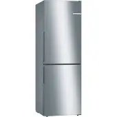 Bosch Serie | 4 KGV33VLEA - Kjøleskap/fryser - bunnfryser - bredde: 60 cm - dybde: 65 cm - høyde: 176 cm - 289 liter - Klasse E - rustfritt stål ut...