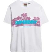 Superdry for woman. W1011710A Outdoor Stripe Relaxed T-shirt white (S), Casual, Cotton, Short sleeve