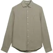 Superdry for man. M4011103A Riviera Linen Shirt green (S), Casual, Classic, Long sleeve