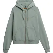 Superdry for woman. W2012287A Green Essential Logo Raglan Hooded Zip-Up Sweatshirt (L), Casual, Cotton