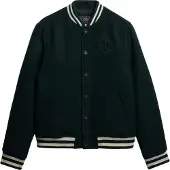 Superdry for man. M5012185A Varsity Monogram Jacket green (S), Casual, Wool