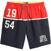 Superdry for man. M3010249A 43.2 cm swimming costume with navy nautical logo (L), Beachwear, Recycled Polister, Sustainable