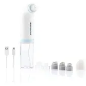24hShop Oppladbar hydro ansiktsrenser / porerenser med vann / hydro-cleanser med 6 munnstykker