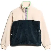 Superdry for woman. W2012349A Supersoft Mash Up fleece white (L), Casual, Polyester