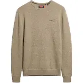 Superdry for man. M6110641A Essential beige slim fit jumper (XXL), Casual, Wool