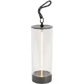 Konstsmide LED-batteridrevet bordlampe Edison, høyde 24 cm, grå/klar, IP54