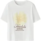 Name It Kids Topp - NkfHadia - Bright White - - 7-8 år (122-128) - T-skjorte