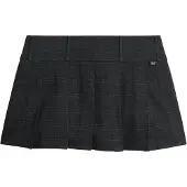Superdry for woman. W7210331A Pleated Low Waisted Miniskirt grey (L), Casual, Viscose