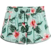 Superdry for woman. W7110423A Green beach shorts (XS), Casual, Viscose