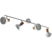 LINDBY Fridolin downlight, 70 cm, 4 lyskilder, hvit, metall