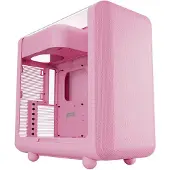HYTE X50 - Mid tower - utvidet ATX (E-ATX) - sidepanel med vindu (herdet glass) - ingen strømforsyning (ATX) - strawberry milk - USB/lyd