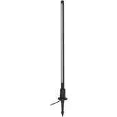 LINDBY LED-gatelampe Neano, 80 cm, svart, metall, IP65