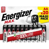 Energizer Max AA-batteri alkali-mangan 1,5 V 20 stk