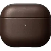 Nomad Rustic Brown Leather Airpods V3 Etui