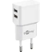 Goobay Dual USB charger 2.4 A (12W) white