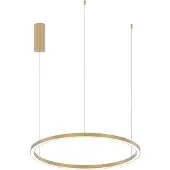 LUCE Design LED-pendellampe Hoop, gullfarget, Ø 80 cm, metall, CCT