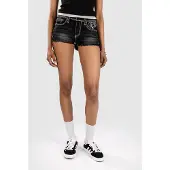 Ninth Hall Alyssia Cut Off Waistband Shorts svart