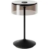 Sigor Numotion LED oppladbar bordlampe, svart, glass, IP54, dimbar