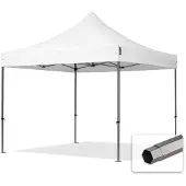 TOOLPORT 3x3 m stål, pop up partytelt, uden sidepaneler, hvit