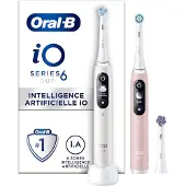 Oral-B iO6 DUO elektrisk tannbørste, hvit, Pink Sand + børste