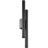 Maytoni LED-vegglampe Calipso, svart, høyde 49 cm, metall, 4 lyskilder