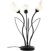 Jupiter Bordlampe Gloriosa, svart, glass, 3 lyskilder
