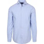 Steppin' Out Skjorte Oxford Stripe Blå Lyseblå Størrelse